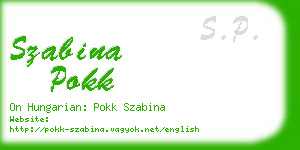 szabina pokk business card